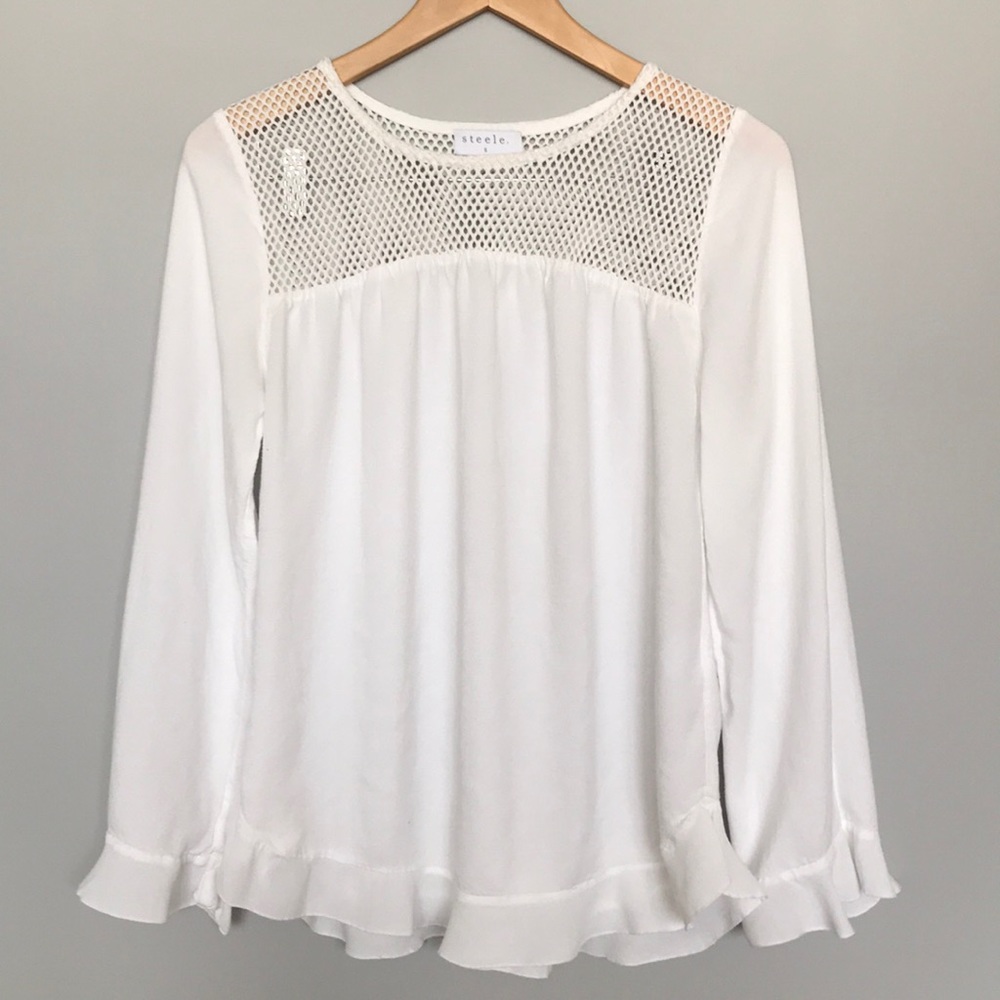 Steele. sheer blouse